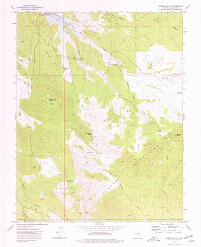 United States Geological Survey Bunker Peak, NV (1973, 24000-Scale) digital map