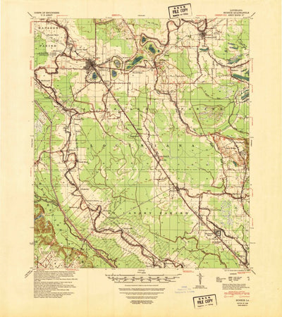 United States Geological Survey Bunkie, LA (1948, 62500-Scale) digital map