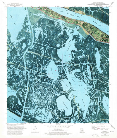 United States Geological Survey Buras, LA (1973, 24000-Scale) digital map