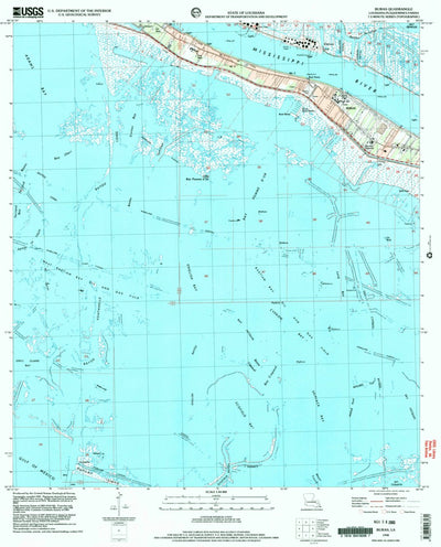 United States Geological Survey Buras, LA (1998, 24000-Scale) digital map