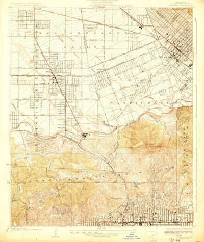 United States Geological Survey Burbank, CA (1926, 24000-Scale) digital map