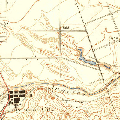 United States Geological Survey Burbank, CA (1926, 24000-Scale) digital map
