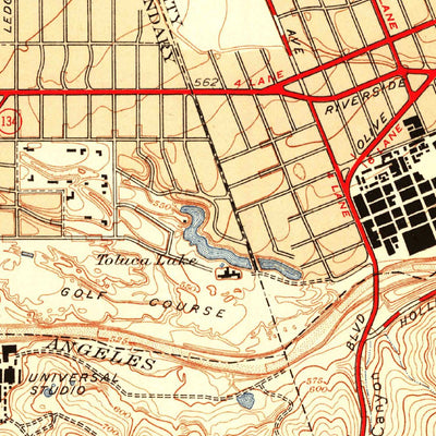 United States Geological Survey Burbank, CA (1948, 24000-Scale) digital map