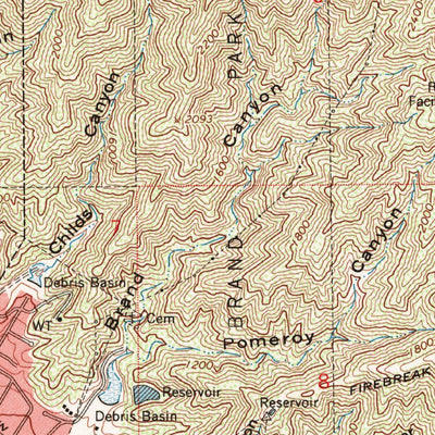 United States Geological Survey Burbank, CA (1966, 24000-Scale) digital map