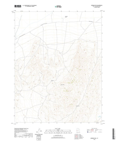 United States Geological Survey Burbank Pass, UT (2020, 24000-Scale) digital map