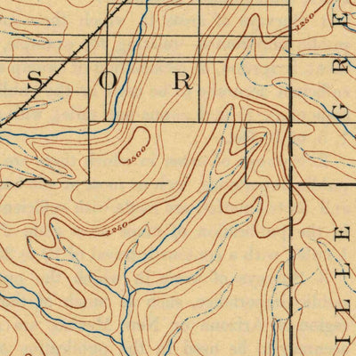 United States Geological Survey Burden, KS (1889, 125000-Scale) digital map