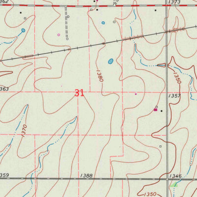 United States Geological Survey Burden, KS (1964, 24000-Scale) digital map