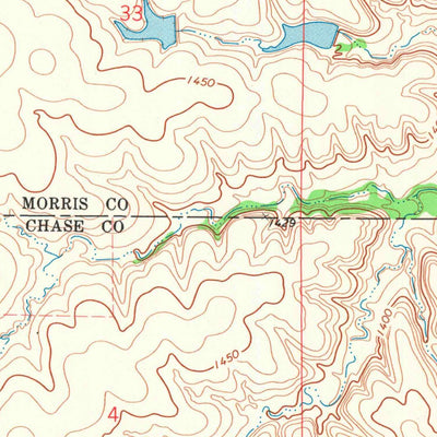 United States Geological Survey Burdick, KS (1972, 24000-Scale) digital map