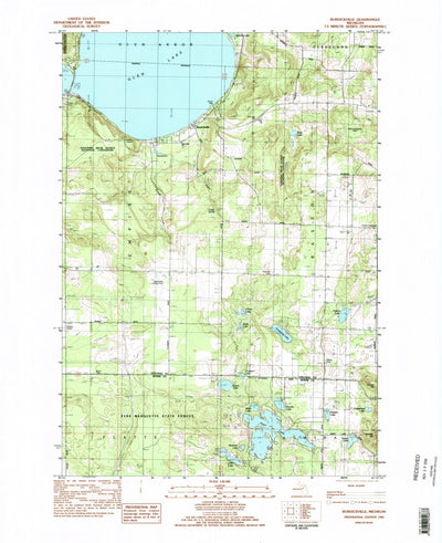 United States Geological Survey Burdickville, MI (1983, 25000-Scale) digital map