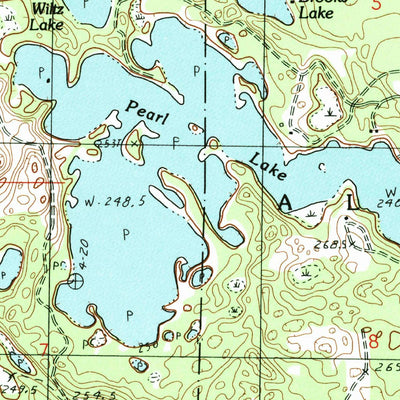 United States Geological Survey Burdickville, MI (1983, 25000-Scale) digital map