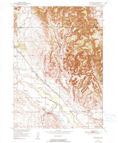 United States Geological Survey Burdock, SD (1950, 24000-Scale) digital map