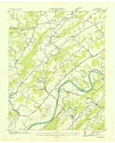 United States Geological Survey Burem, TN (1935, 24000-Scale) digital map