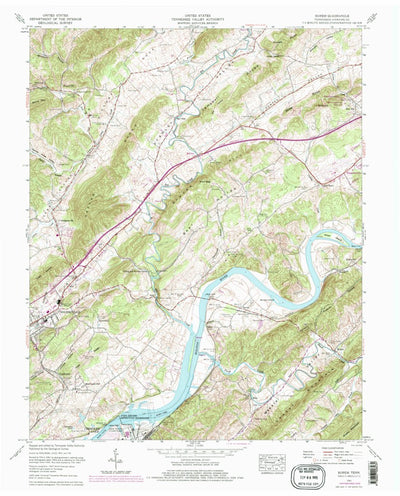United States Geological Survey Burem, TN (1961, 24000-Scale) digital map