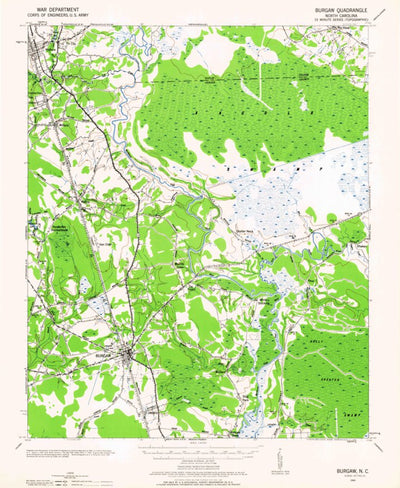 United States Geological Survey Burgaw, NC (1942, 62500-Scale) digital map
