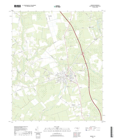United States Geological Survey Burgaw, NC (2019, 24000-Scale) digital map