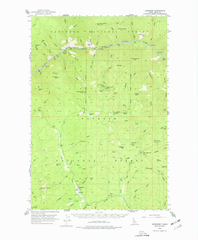 United States Geological Survey Burgdorf, ID (1956, 62500-Scale) digital map