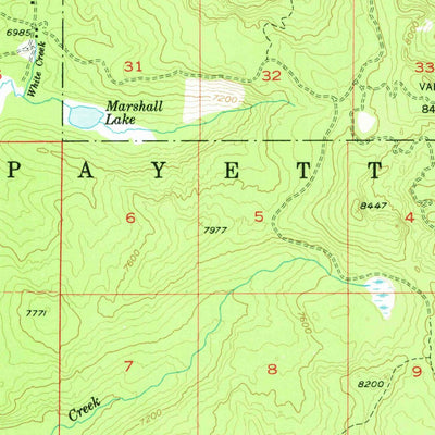 United States Geological Survey Burgdorf, ID (1956, 62500-Scale) digital map
