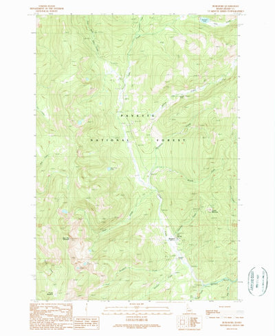 United States Geological Survey Burgdorf, ID (1989, 24000-Scale) digital map