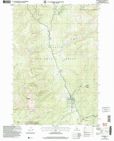United States Geological Survey Burgdorf, ID (2004, 24000-Scale) digital map