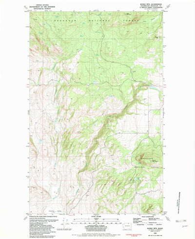 United States Geological Survey Burge Mountain, WA (1981, 24000-Scale) digital map
