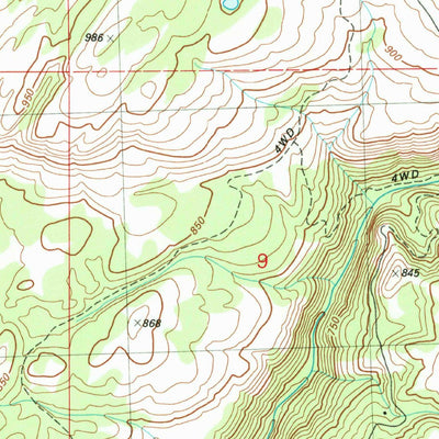 United States Geological Survey Burge Mountain, WA (1981, 24000-Scale) digital map
