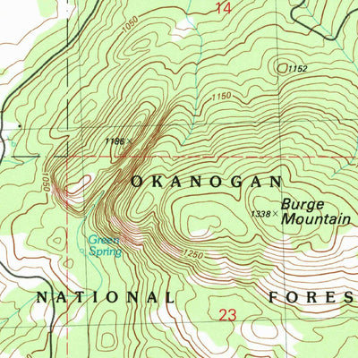 United States Geological Survey Burge Mountain, WA (1981, 24000-Scale) digital map