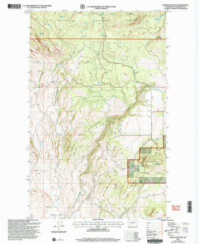 United States Geological Survey Burge Mountain, WA (2001, 24000-Scale) digital map