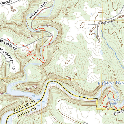 United States Geological Survey Burgess Falls, TN (2022, 24000-Scale) digital map