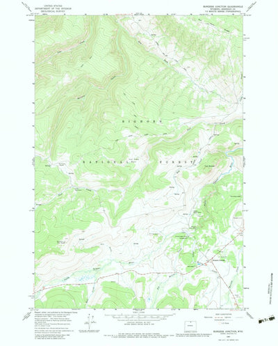United States Geological Survey Burgess Junction, WY (1964, 24000-Scale) digital map