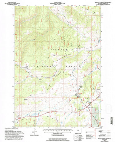 United States Geological Survey Burgess Junction, WY (1993, 24000-Scale) digital map