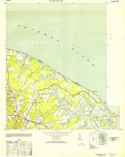 United States Geological Survey Burgess, VA-MD (1953, 24000-Scale) digital map