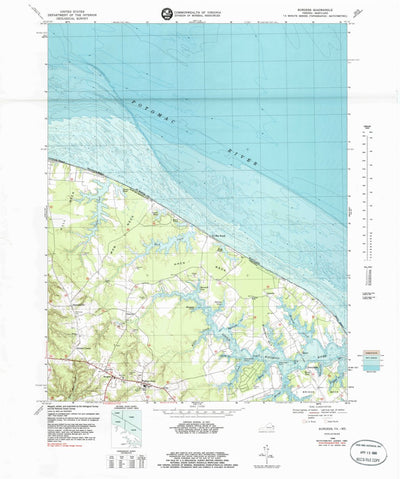 United States Geological Survey Burgess, VA-MD (1968, 24000-Scale) digital map