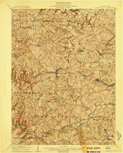 United States Geological Survey Burgettstown, PA (1906, 62500-Scale) digital map