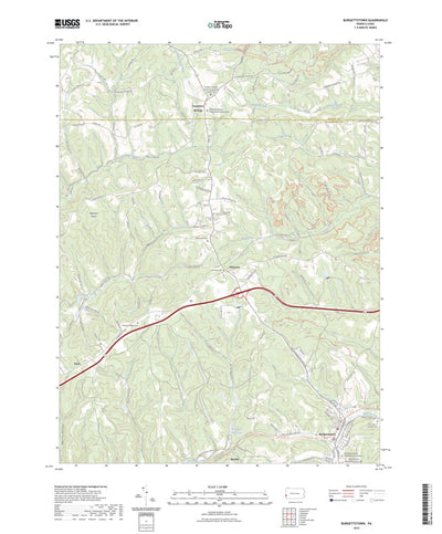 United States Geological Survey Burgettstown, PA (2023, 24000-Scale) digital map