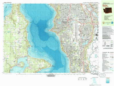 United States Geological Survey Burien, WA (1983, 25000-Scale) digital map