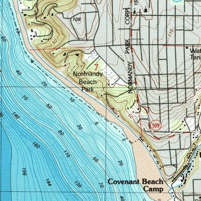 United States Geological Survey Burien, WA (1983, 25000-Scale) digital map