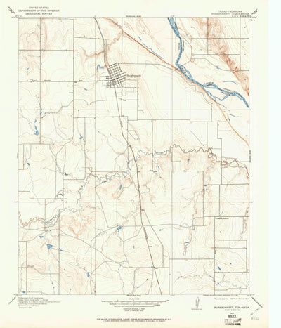 United States Geological Survey Burkburnett, TX-OK (1915, 24000-Scale) digital map