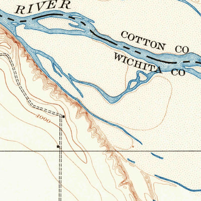 United States Geological Survey Burkburnett, TX-OK (1915, 24000-Scale) digital map
