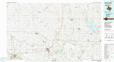 United States Geological Survey Burkburnett, TX-OK (1985, 100000-Scale) digital map