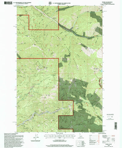 United States Geological Survey Burke, ID-MT (1996, 24000-Scale) digital map