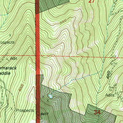 United States Geological Survey Burke, ID-MT (1996, 24000-Scale) digital map