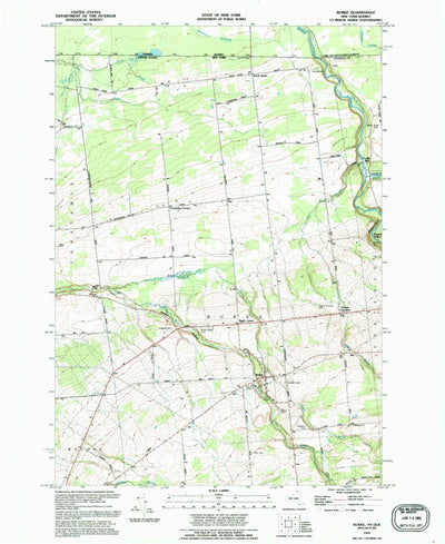 United States Geological Survey Burke, NY (1993, 24000-Scale) digital map