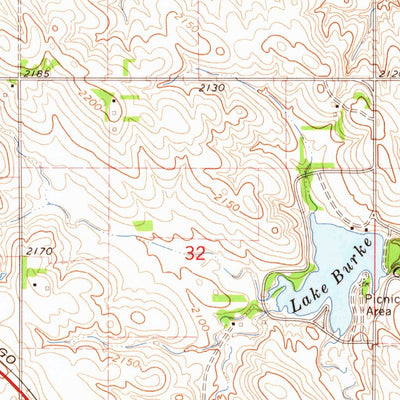 United States Geological Survey Burke, SD (1964, 24000-Scale) digital map