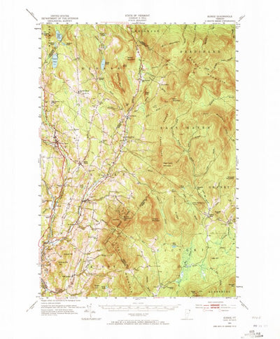 United States Geological Survey Burke, VT (1951, 62500-Scale) digital map