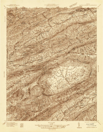 United States Geological Survey Burkes Garden, VA (1936, 48000-Scale) digital map