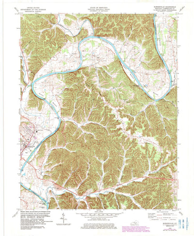 United States Geological Survey Burkesville, KY (1978, 24000-Scale) digital map