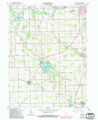 United States Geological Survey Burket, IN (1961, 24000-Scale) digital map