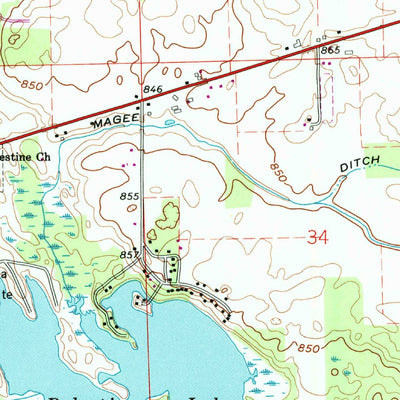 United States Geological Survey Burket, IN (1961, 24000-Scale) digital map