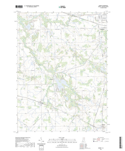 United States Geological Survey Burket, IN (2022, 24000-Scale) digital map