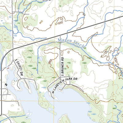 United States Geological Survey Burket, IN (2022, 24000-Scale) digital map
